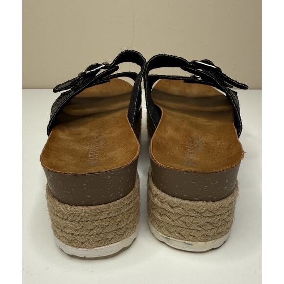 Patrizia by Spring Step Norah Espadrille Womens 41 Black Platform Slide US 10 - Picture 4 of 11